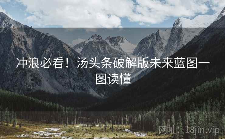 冲浪必看！汤头条破解版未来蓝图一图读懂